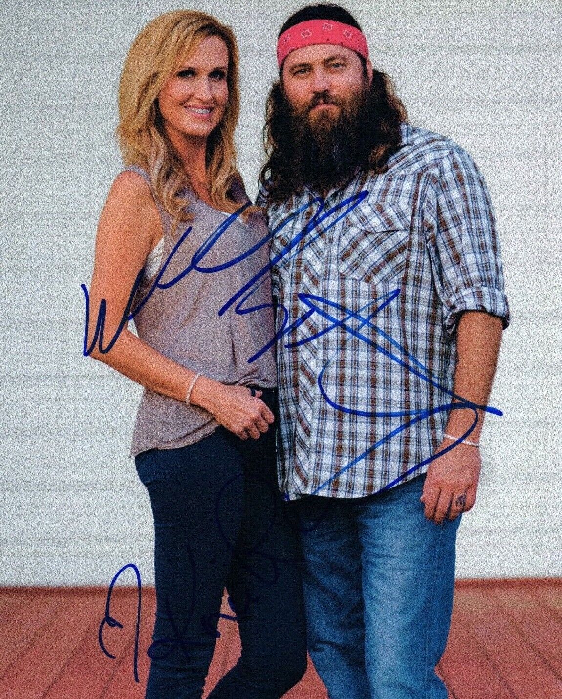 Willie & Korie Robertson Signed Autograph 8x10 Photo Poster painting Duck Dynasty COA VD