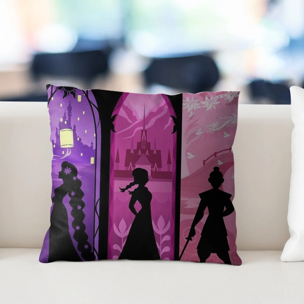 11CT Printed Princess Cross Stitch Pillowcase Embroidery Pillow Cover Decor(4)