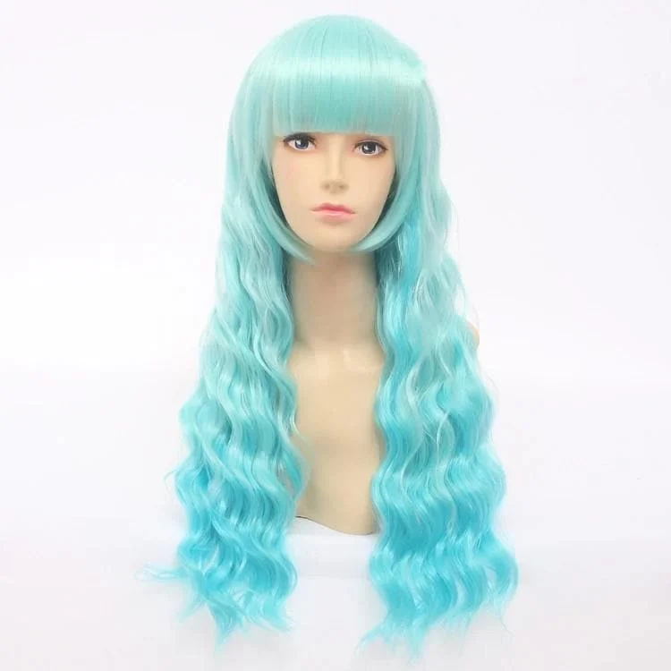 Cosplay Lolita Blue Green Curly Wig SP141204