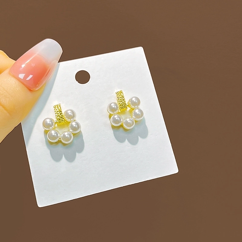 1 Pair Minimalist Classic Style Round Beaded Imitation Pearl Earrings Ear Studs