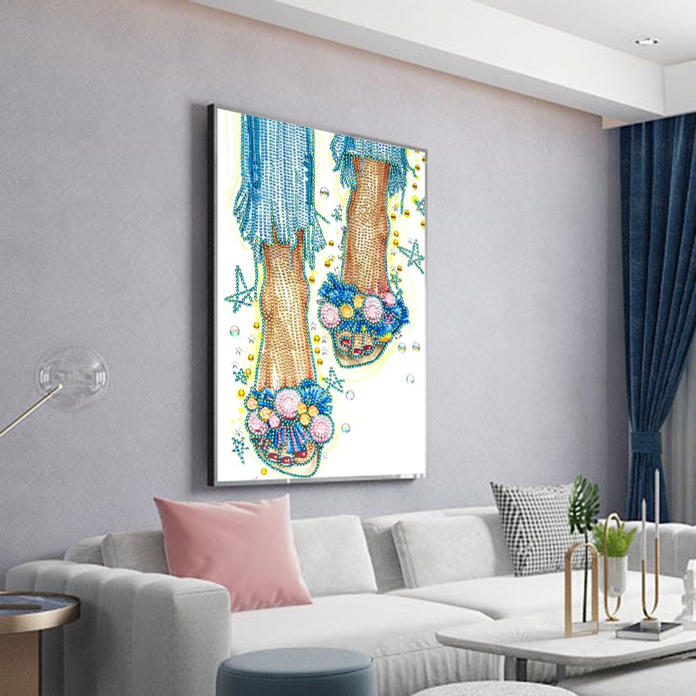 30*40CMSpecial Shaped Diamond PaintingFeet