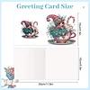 6PCS DIY Diamond Art Greeting Cards Christmas Gnome Congratulations Cards & Gift