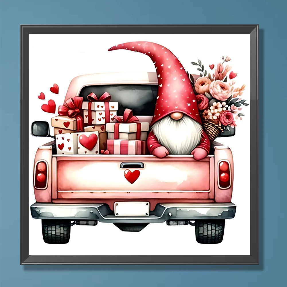 Diamond Painting - Full Round Drill - Valentine's Day Gnome(Canvas|30*30cm)