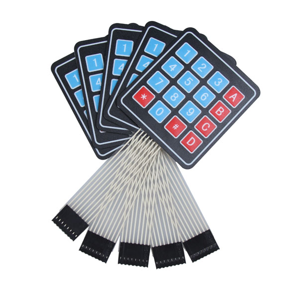 

5pcs 4 x 4 Matrix Array 16 Key Membrane Switch Keypad Keyboard for Arduino AVR, 501 Original