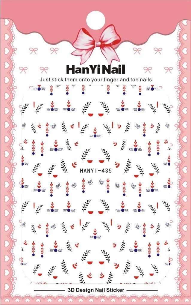 1pcs Black Coconut Tree 3D Nail Sticker Summer Ocean Palm Series Transfer Sticker nail decal DIY Nail Decoration 2021 newest-Nail Inspo