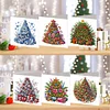 (US Only)6PCS Christmas Tree DIY Diamond Art Greeting Cards Congratulations Cards & Gifts