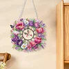 Acrylic Special Shape Tulip 5D Diamond Painting Wreath Clock for Wall Decor