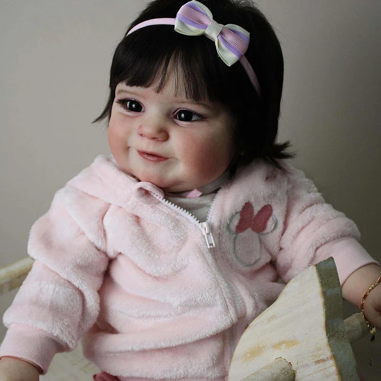 [Heartbeat Dolls]20" Real Looking Lifelike Awake Weighted Reborn Baby Girl Doll Edwina Set with Clothes and Bottle Rebornartdoll® RSAW-Rebornartdoll®