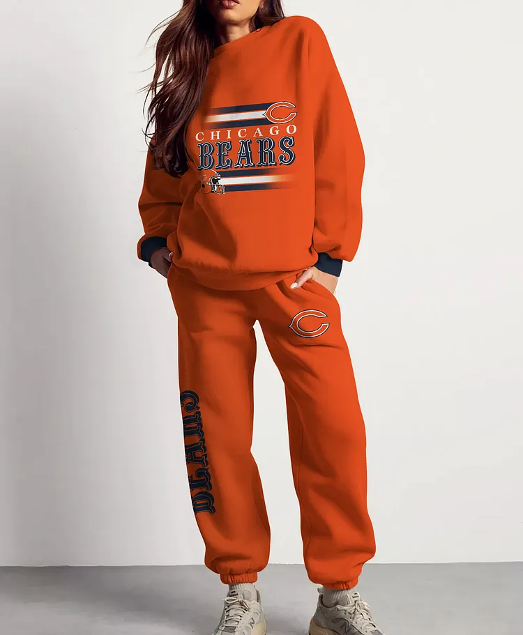 Chicago Bears 3D sweatsuit and sweatpants 2 piece outfits