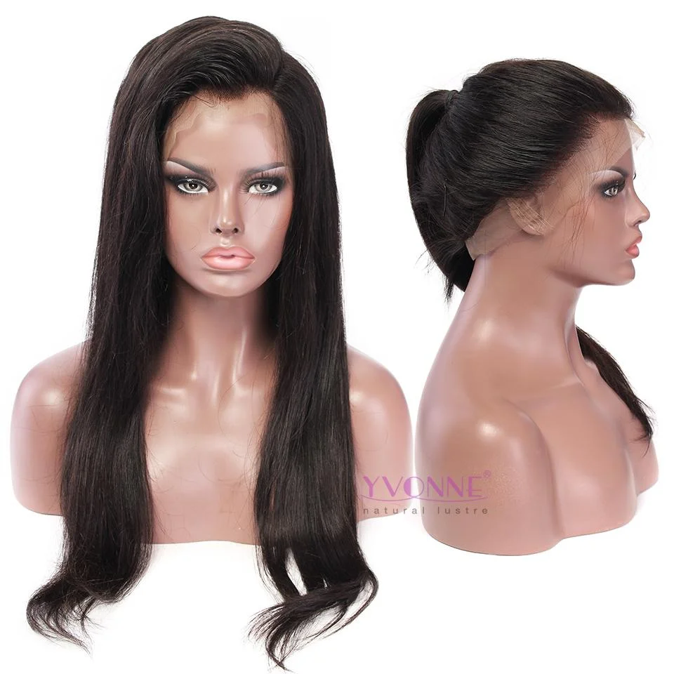 Yvonne Free Shipping 360 Lace Frontal Wigs Natural Straight For Women Pre Plucked with Baby Hair Lace Wig 