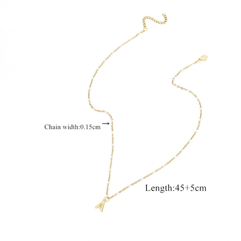 Elegant Minimalist Classic Style Letter 201 Stainless Steel 304 Stainless Steel Pendant Necklace