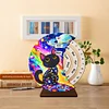 Wooden Special Shaped DIY Diamond Painting Moon Perpetual Calendar Decor Kits
