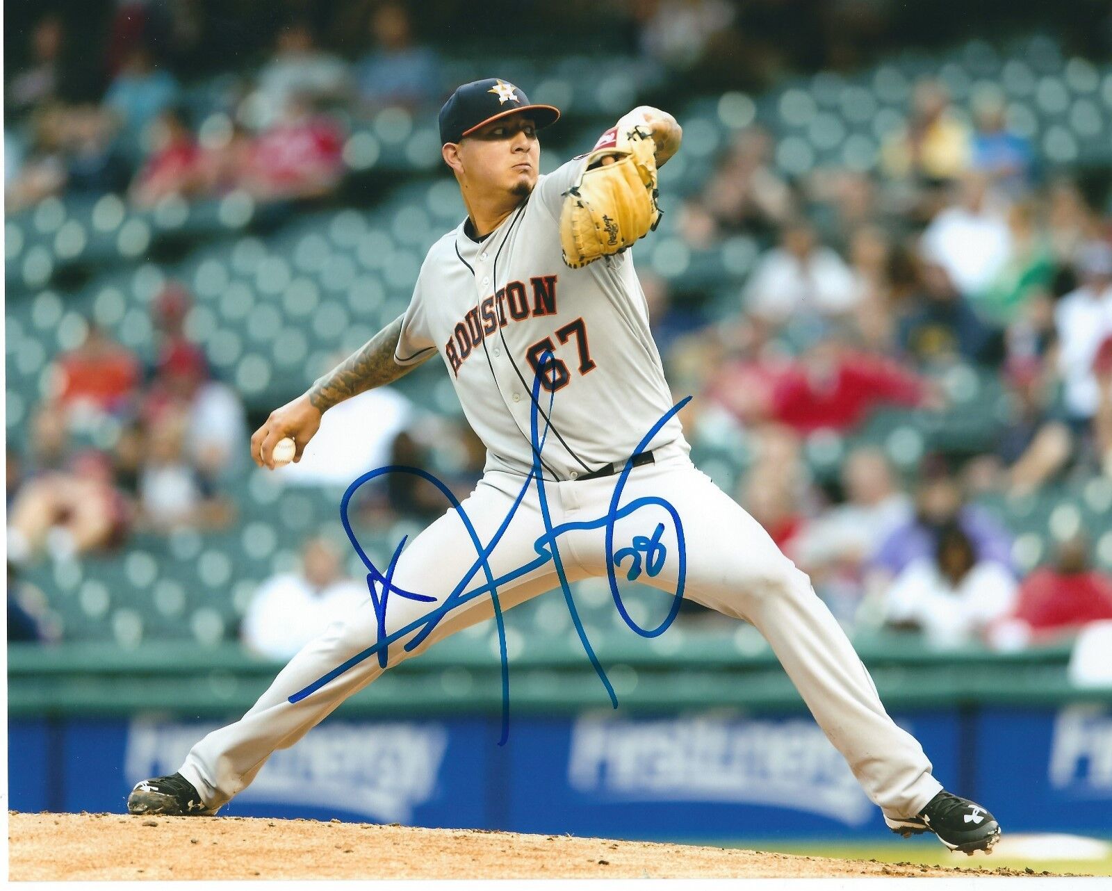 Signed 8x10 VINCENT VELASQUEZ Houston Astros Autographed Photo Poster painting - COA