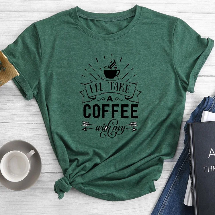 Coffee With My Sunshine Round Neck T-shirt