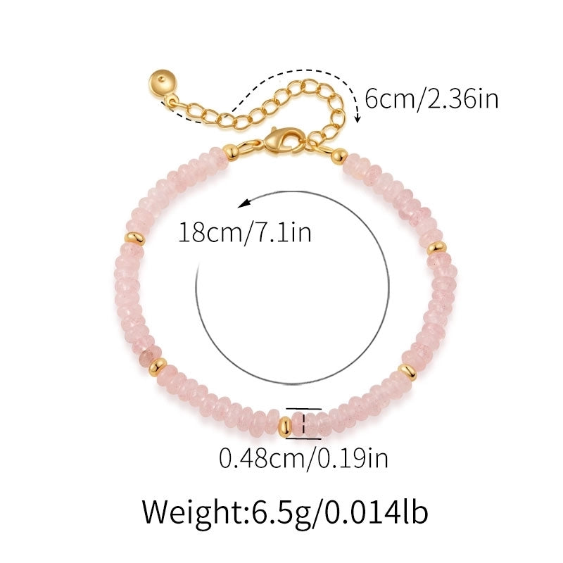 Turquoise Copper Beaded Crystal Artificial Crystal Natural Stone Turquoise Bracelets