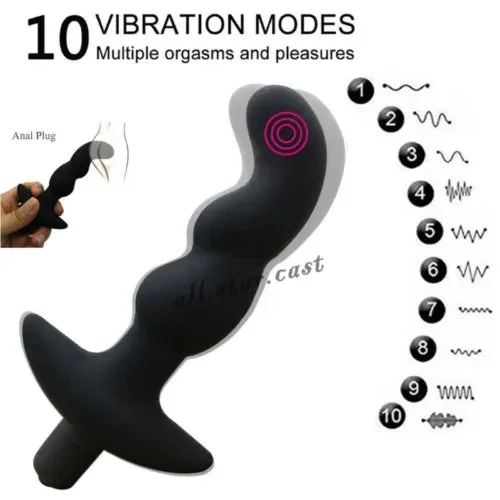 pornhint Pornhint Men Silicone Prostate Massager Anal_Vibrator_Butt_Plug_for Men Women