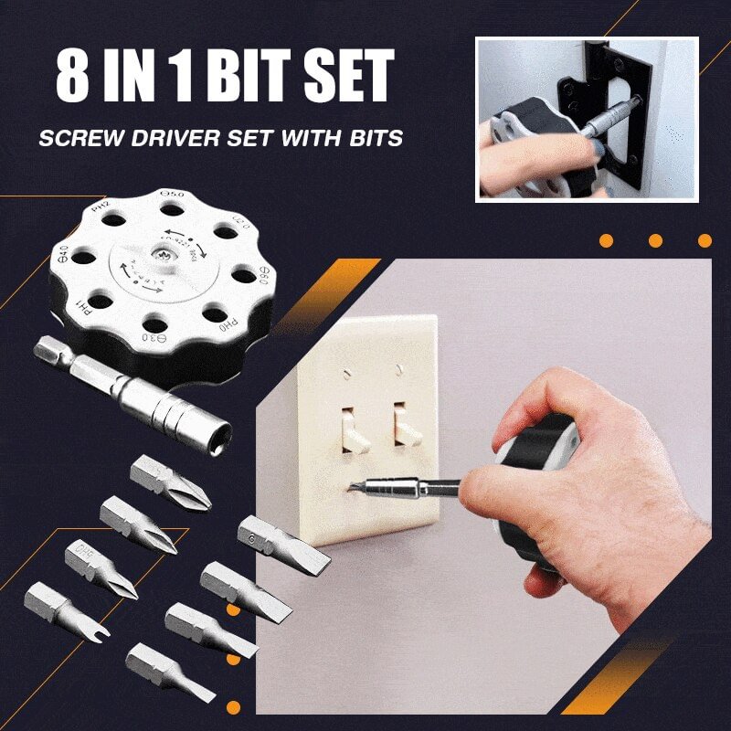 Ratchet Screwdriver Set With Bits 8