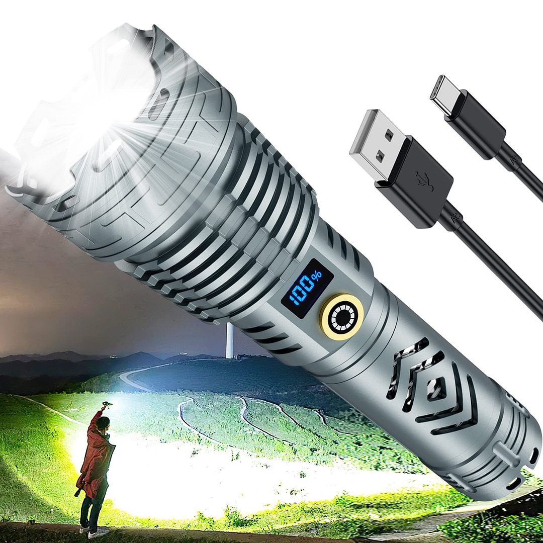 TK-180 Waterproof Super Bright Tactical Flashlight 180000 Lumens