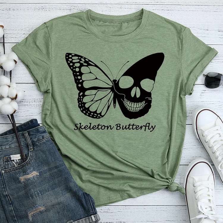 Skeleton Butterfly   T-Shirt Tee-06303-Annaletters