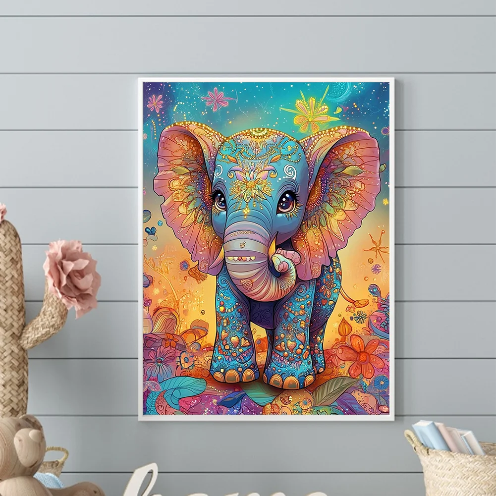Diamond Painting - Full Round Drill - Elephant(Canvas|30*40cm)