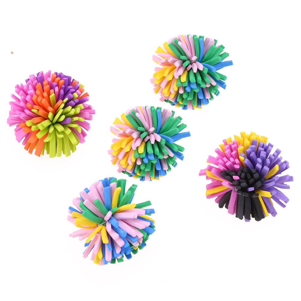 

5pcs/Pack Plastic Colorful Pet Balls Cat Chew Chase Pet Toy Balls, 501 Original