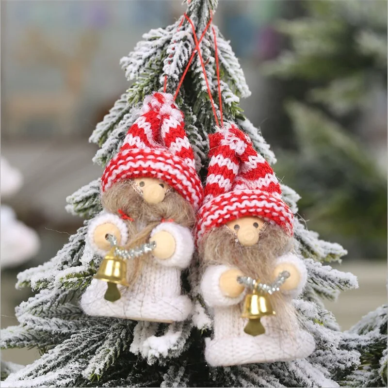 Christmas Gift New Knitted Puppets Pendant Creative Small Doll Decoration Charm Christmas Tree Christmas New Year Decoration DIY Crafts Gifts