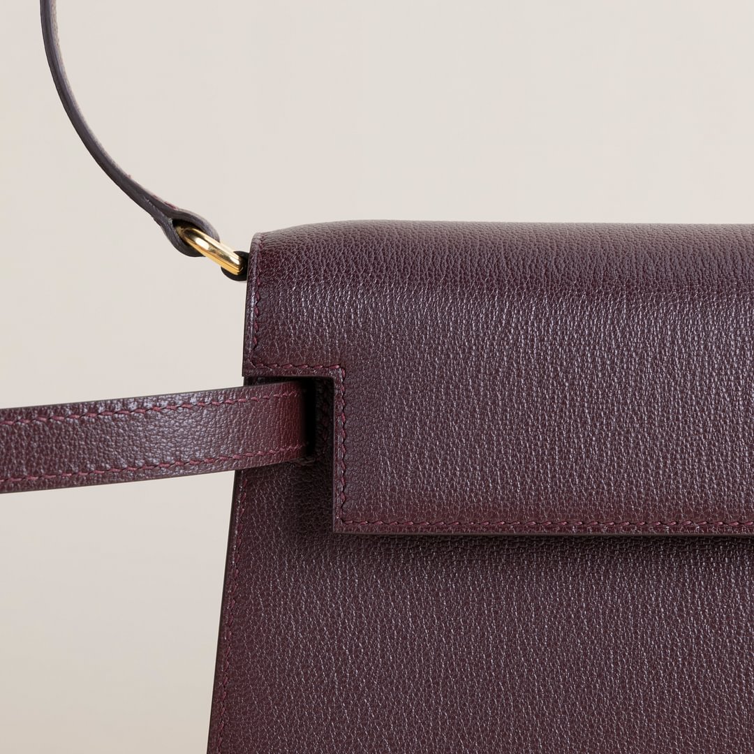 Kelly Elan Chevre 0G Rouge sellier GHW