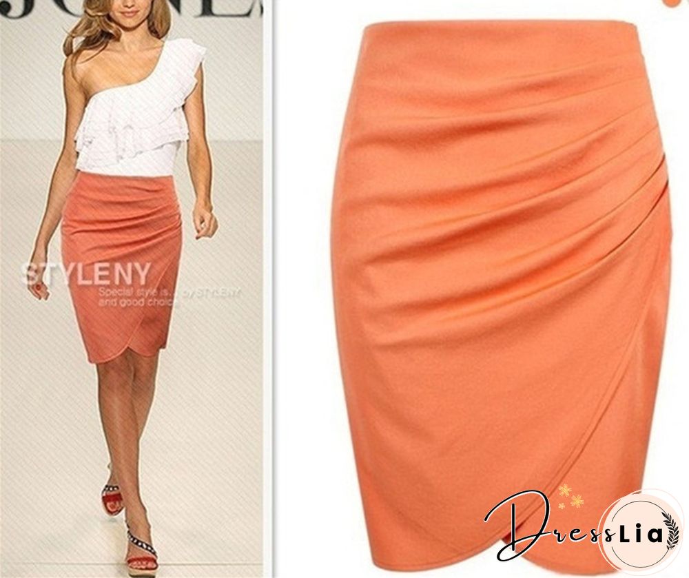 Women's Business Suit Pencil Skirt Summer Ol Skirts For Women Knee Length Step Skirt
