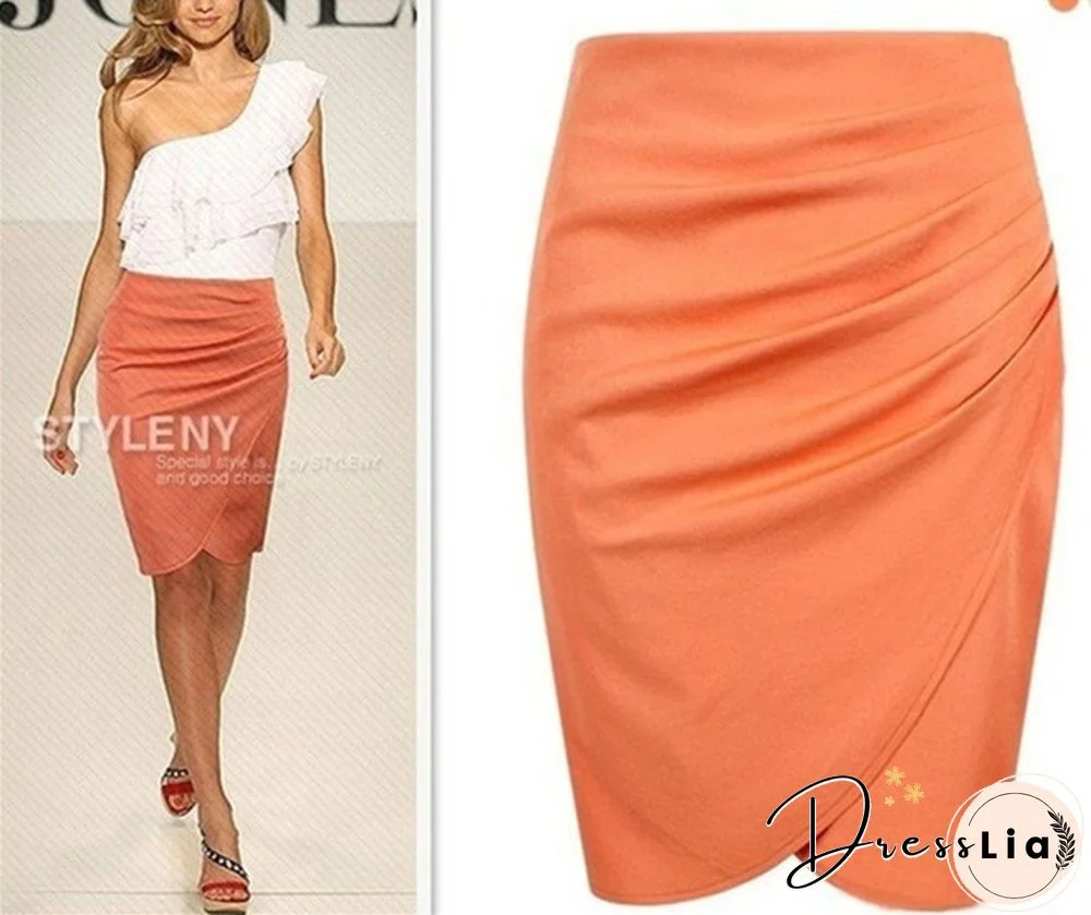Women's Business Suit Pencil Skirt Summer Ol Skirts For Women Knee Length Step Skirt