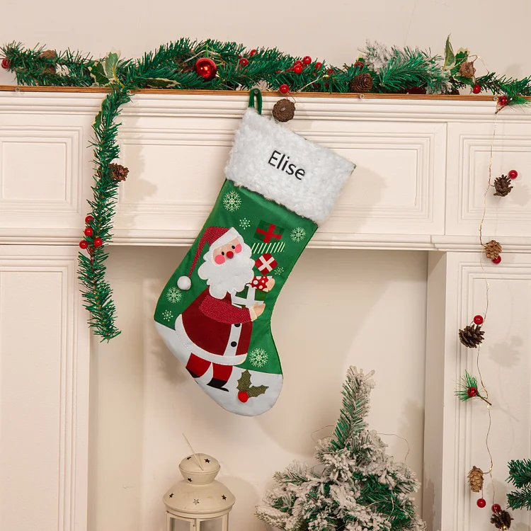 Customized 1 Name Christmas Stockings Ornaments Fireplace Decor Personalized Christmas Gifts for Family Friends