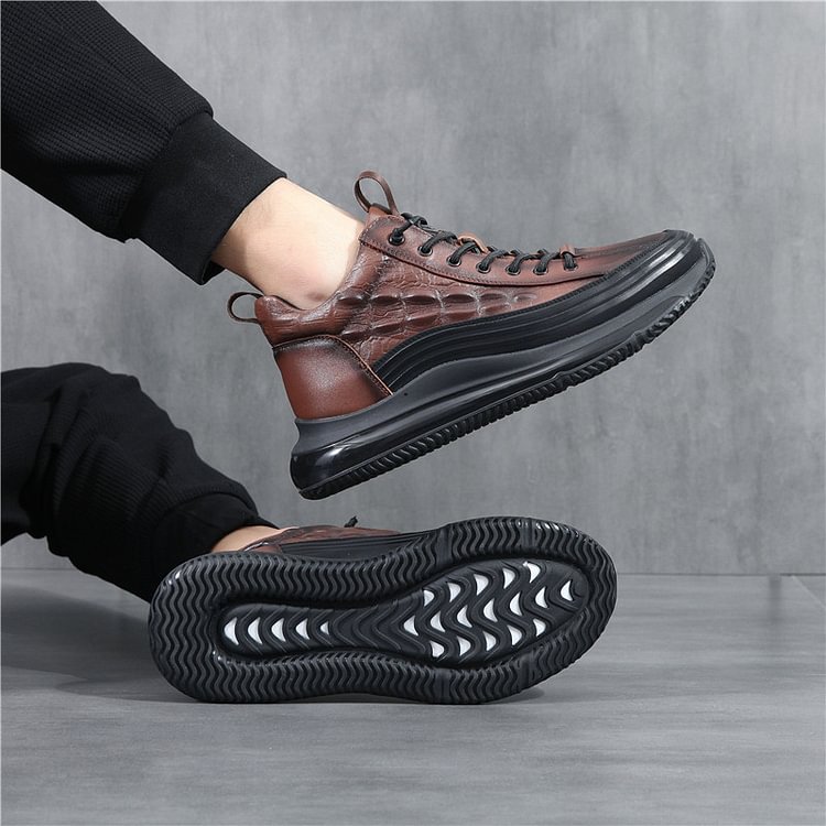 Men's Cowhide Sports Air Cushion Casual Shoes