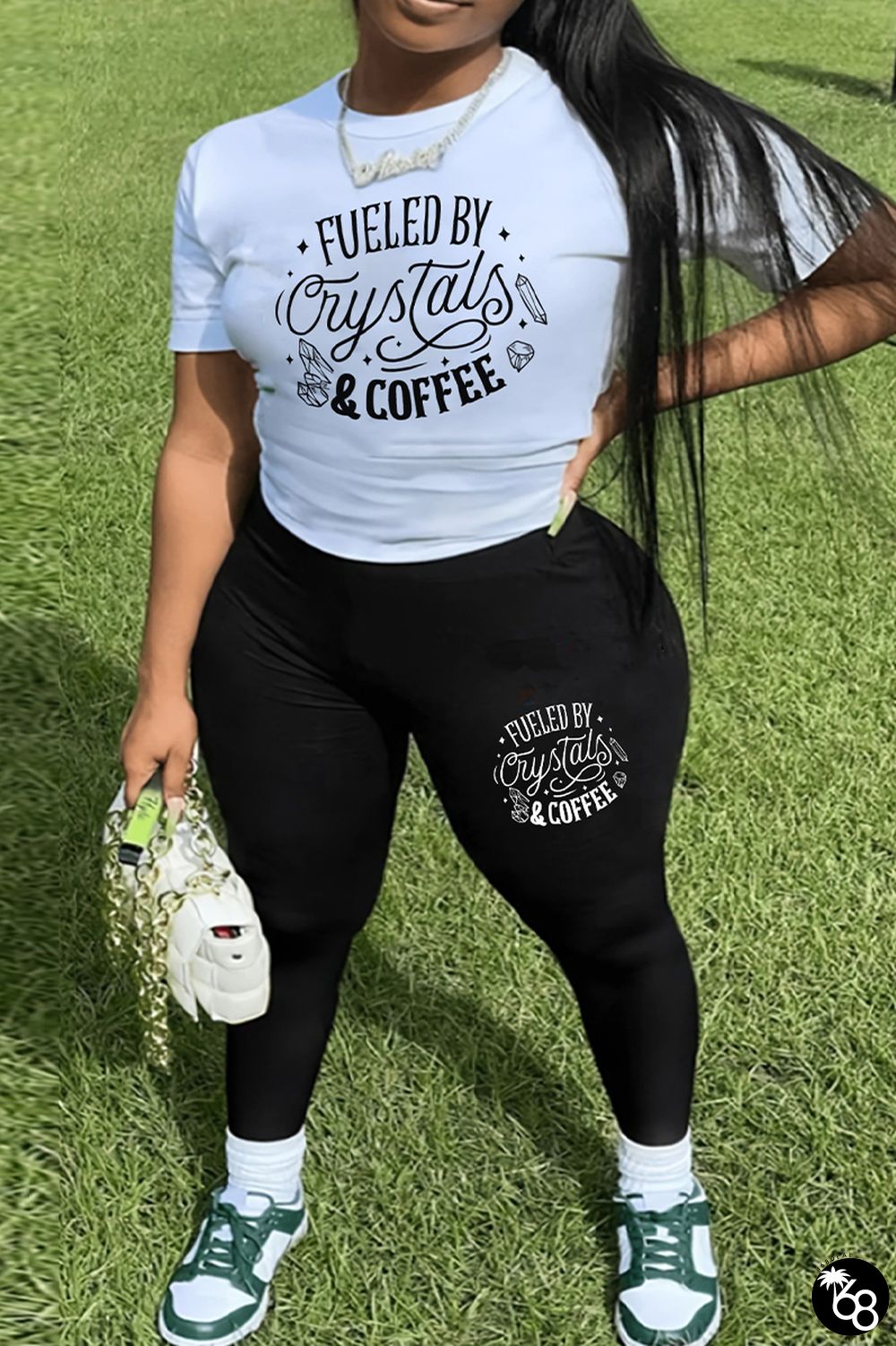 Casual Letter Print O Neck Plus Size Two Pieces | 168DEAL