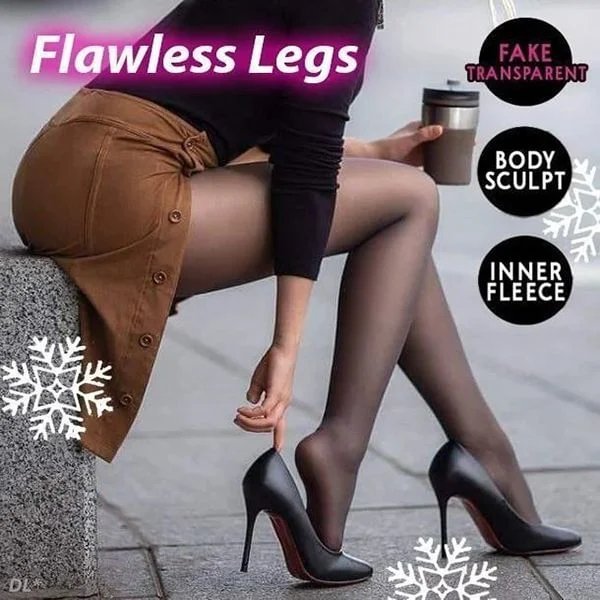 (🔥CHRISTMAS SALE 48% OFF)Flawless Legs Fake Translucent Warm Fleece Pantyhose