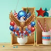 (US Only)Independence Day Eagle 2D Flat DIY Diamond Art Pendant Wall Decor for Home