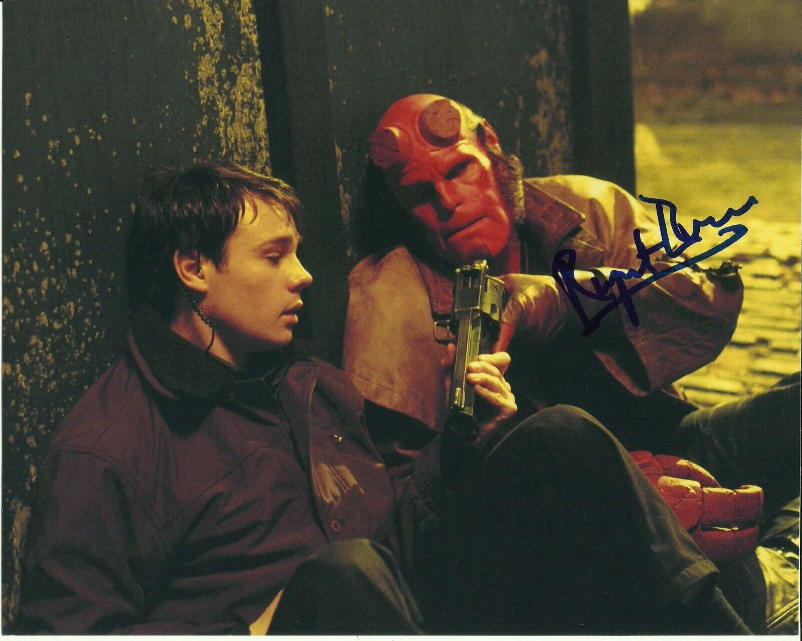 RUPERT EVANS SIGNED HELLBOY Photo Poster painting UACC REG 242