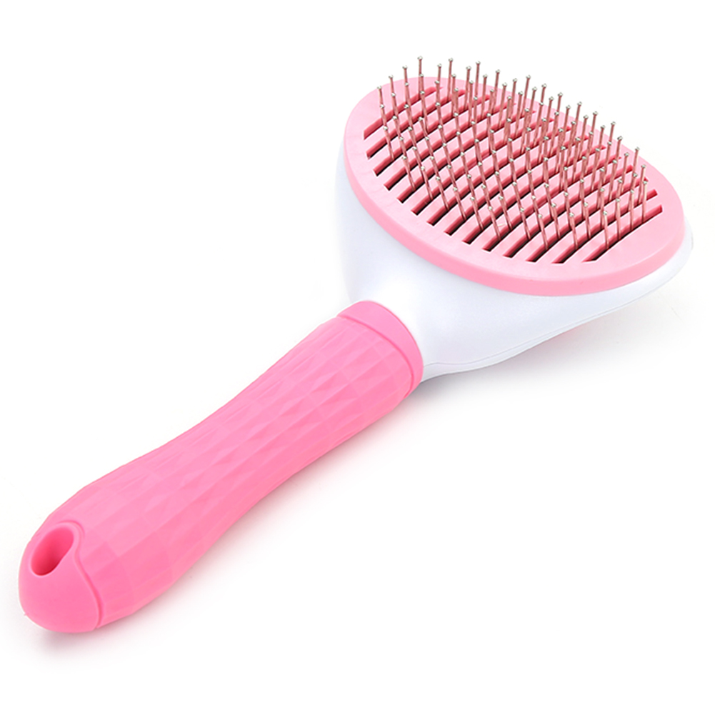 

Pet Self Cleaning Needle Comb Brush Dog Cat Hair Removal Grooming, Pink, 501 Original