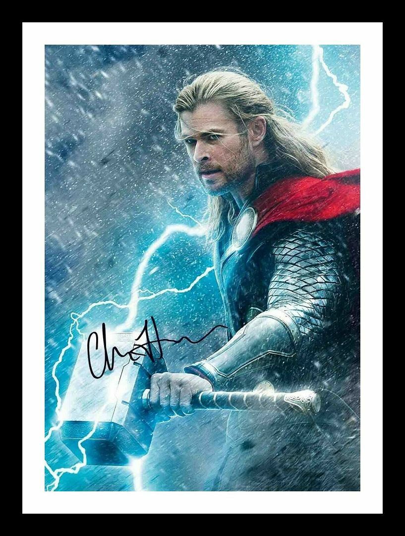 Chris Hemsworth - Thor Autograph Signed & Framed Photo Poster painting 1