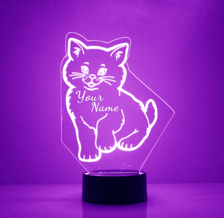 Lámpara led, de noche en forma de gato