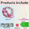 2D Flat DIY Hanging Diamond Art Kits DIY Home Decor Hanging Charm (Bird Wreath)