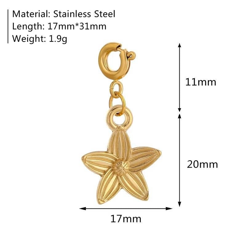 1 Piece 16 * 17mm 18*14mm 304 Stainless Steel Zircon Geometric Heart Shape Butterfly Polished Pendant Jewelry Accessories