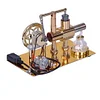 Hot Air Stirling Engine with USB Light Balance Single Cylinder Hot Air Engine Physics Engine Children Adult Toy