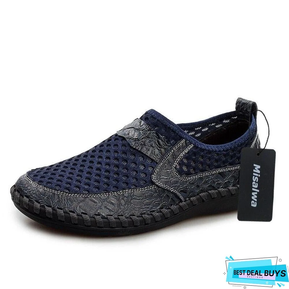 Men Oversize Mesh Flats Casual Teaching Soft Comfortable Loafers Shoes