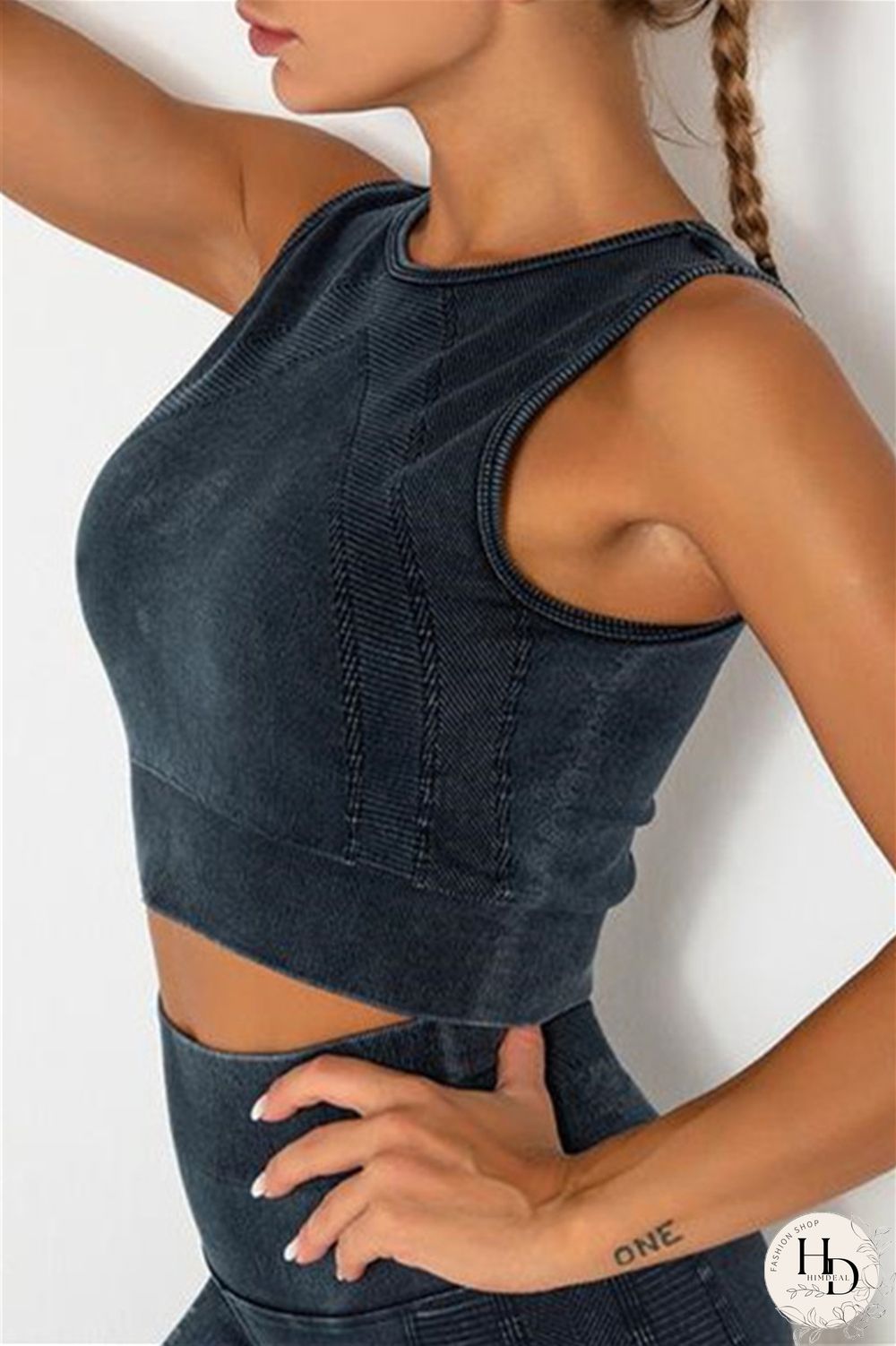 Grey Casual Sportswear Solid Vests