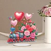 DIY Flower Train Acrylic Special Shape Diamond Painting Desktop Ornaments