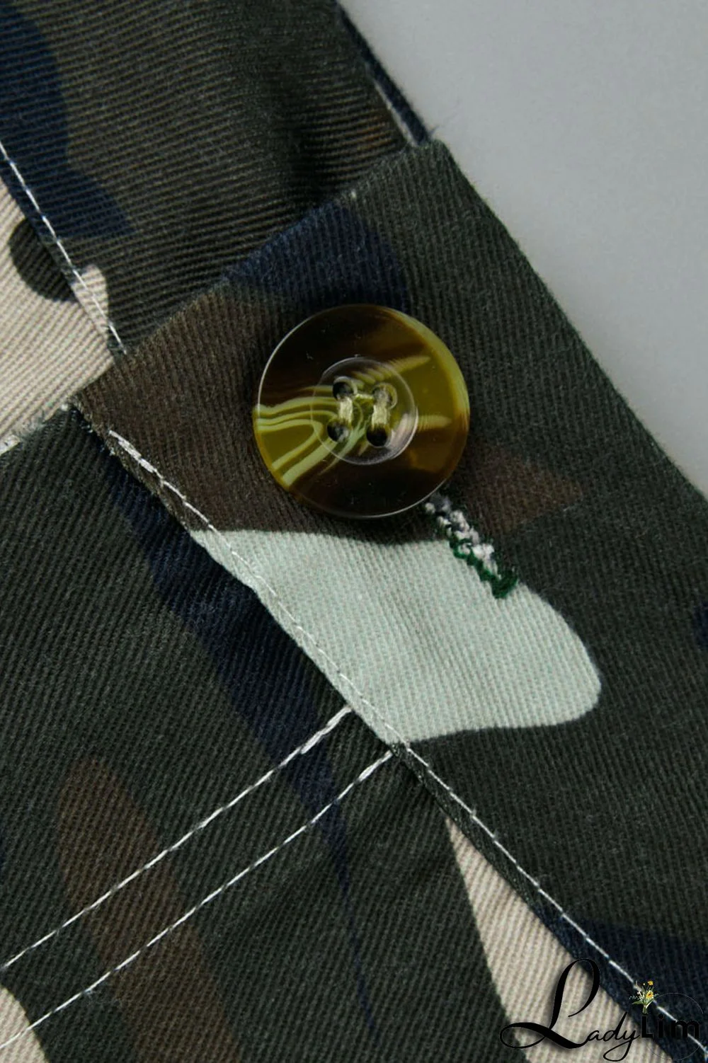 Camouflage Casual Print Split Joint High Waist Straight Full Print Bottoms