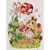 【Limited Stock Sale】Full Embroidery Cotton Thread 11CT Printed Girl and Tulips Cross Stitch 50x65cm tapestrymarket