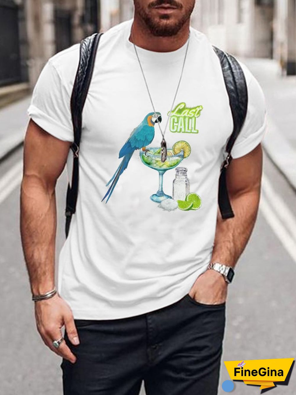 Men's Beach Lover Fins Up Casual T-Shirt