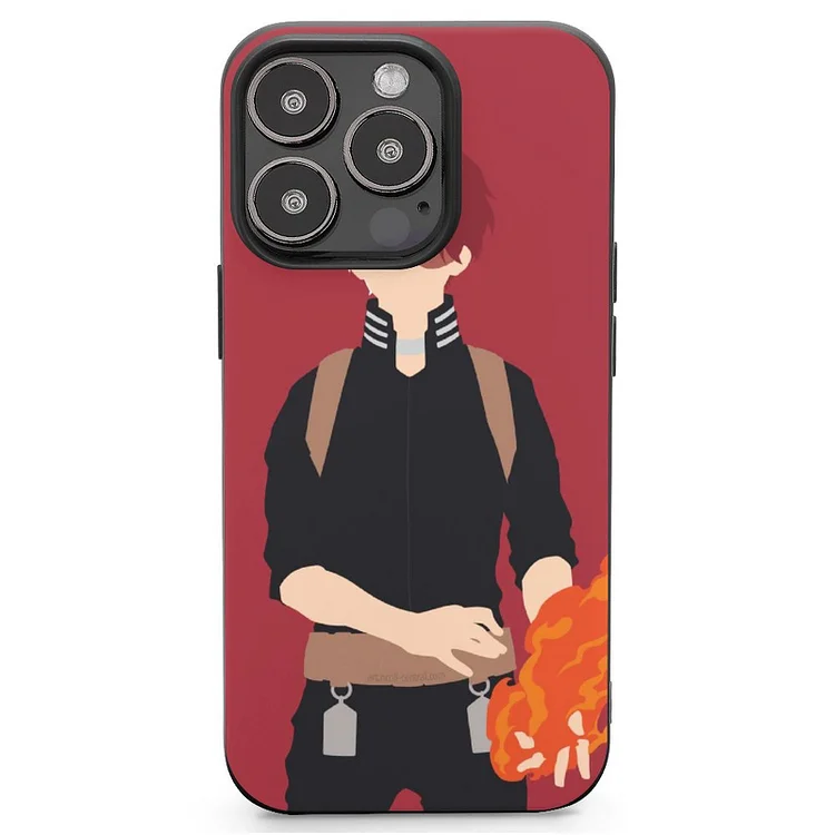 My Hero Academia Red Hair Shoto Todoroki Two-toned Hair White Hair Anime My Hero Academia Phone Case Mobile Phone Shell IPhone 13 and iPhone14 Pro Max and IPhone 15 Plus Case - Heather Prints Shirts