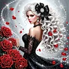 Diamond Painting-DIY Crystal Rhinestone Red Rose Beauty