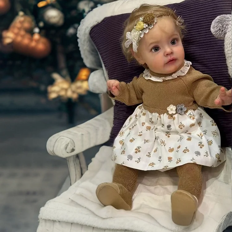 [Heartbeat💖 & Sound🔊] 17'' & 22'' Baby Reborn Toddler Doll Real Lifelike Handcrafted Reborn Baby Girl Doll Toy with Gift Set Named Senda Rebornartdoll® RSAW-Rebornartdoll®
